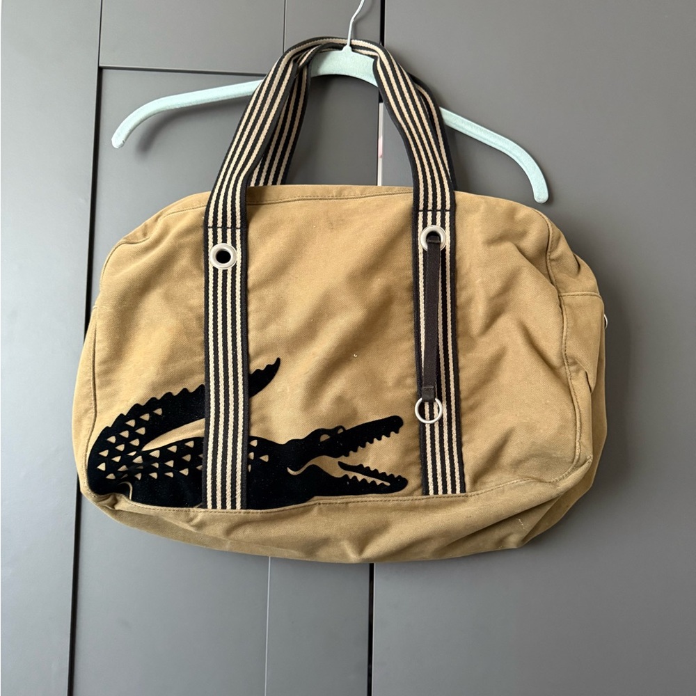 Lacoste Tan Canvas Bag